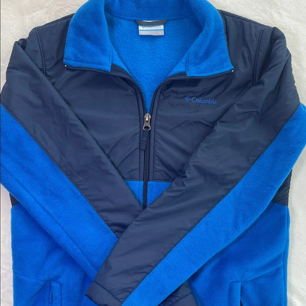 Columbia Youth Large Navy and Royal Blue Performance Jacket. EUC no‎ call outs